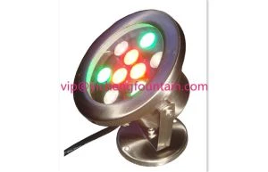 6W 12W 18W Led Underwater Fountain Lyser Vandtæt IP68 Fuldt SS Materiale Stand Type DMX512 styring eller PLC styring eller 4Wires Kontrol