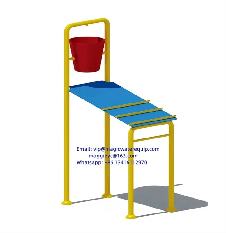Multi Pouring Water Buckets Of Swimming Pool Children Playing Game